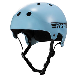 Pro Tec Skateboard Helmet Old School Skate Gloss Baby Blue Size XL