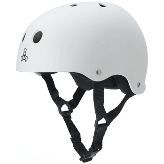 Triple 8 Skateboard Helmet Sweatsaver White/Rubber Size S