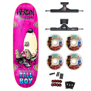 Heroin Premium Skateboard with Slappy Trucks, Snot Wheels 10.25" Bail Gun Garys Tall Boy