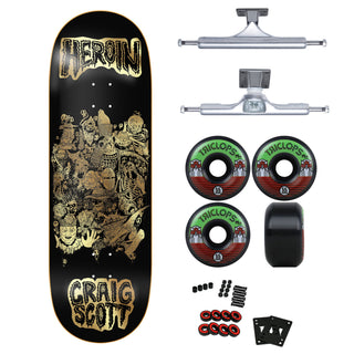 Heroin Premium Skateboard with Slappy Trucks, Triclops Wheels 10" Craig Questions Allegory of Fear