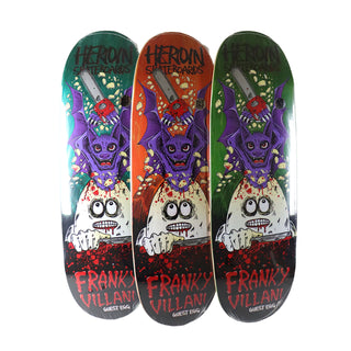 Heroin Skateboard Deck Franky Villani Guest Symmetrical (Assorted) Assorted 9.5" x 32.25"