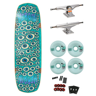 Heroin Premium Skateboard with Indy Trucks, Snot Wheels 9.5" Seeing Double Shovel