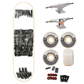 Heroin Premium Skateboard with Indy Trucks, Triclops Wheels 8.25" Yankou Allegory of Fear