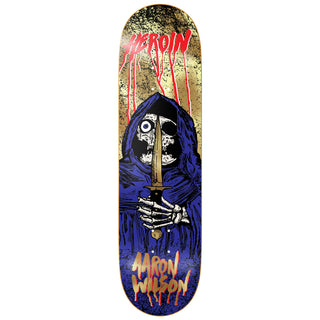 Heroin Skateboard Complete Aaron Wilson KO2 Skull Priest 8.5" x 32.2"