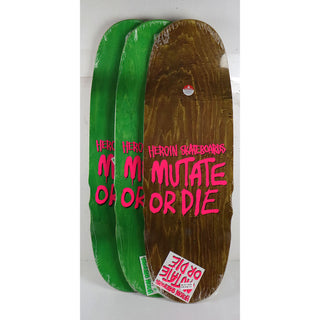 Heroin Skateboard Deck Mutant Wide Boy 10.4" x 32.3"