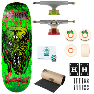 Heroin Premium Complete Skateboard Swampy KO2 Slime Face 10.6" Ft. Ace/OJ/Quantum