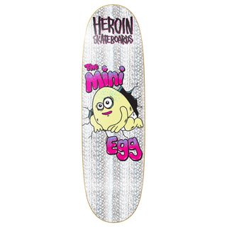 Heroin Skateboard Complete Mini Egg Holographic Foil 8.38" x 28.5"