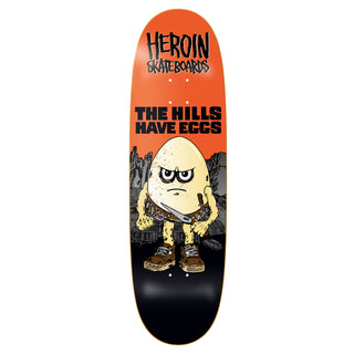 Heroin Premium Complete Skateboard Hills Have Eggs 9.5" Ft. Ace/OJ/Quantum