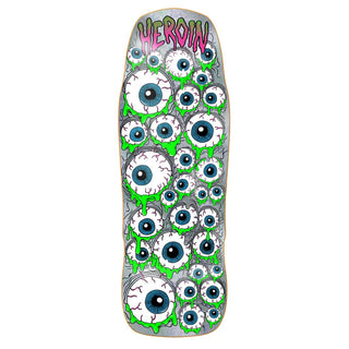 Heroin Skateboard Deck Holo Mutant Eyeballer 10.25" x 30.875"