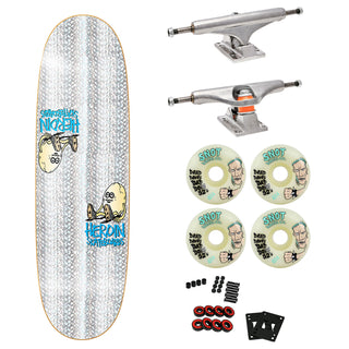 Heroin Premium Skateboard with Indy Trucks, Snot Wheels 9.25" Symmetrical Holo Egg