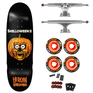 Heroin Premium Skateboard with Ace Trucks, Snot Wheels 10.1" Shelloween 2
