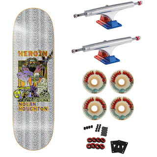 Heroin Premium Skateboard with Ace Trucks, Snot Wheels 9.5" Nolan Houghton Hellscape