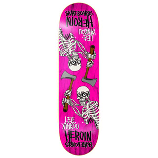 Heroin Skateboard Deck Lee Yankou Axe Symmetrical 8.25" x 31.9" Assorted