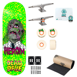 Heroin Premium Skateboard Complete Dead Dave Dead Head Independent Trucks OJ Wheels and Quantum Snot Particles Bearings