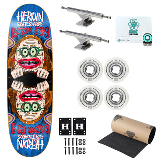 Heroin Premium Skateboard Complete Auntie Razoregg (Assorted) Slappy Trucks Ricta Wheels and Quantum Snot Particles Bearings