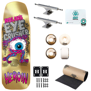 Heroin Premium Skateboard Complete Houghton Eye Crusher Slappy Trucks OJ Wheels and Quantum Snot Particles Bearings