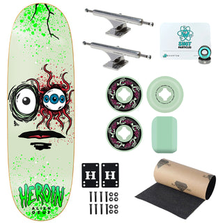 Heroin Premium Skateboard Complete Space Egg 3 Slappy Trucks Slime Balls and Quantum Snot Particles Bearings