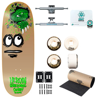 Heroin Premium Skateboard Complete Swampy Egg Slappy Trucks OJ Wheels and Quantum Snot Particles Bearings
