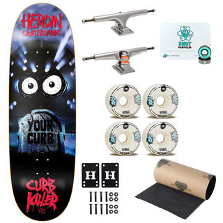 Heroin Premium Skateboard Complete Curb Killer 8 Independent Trucks SML Wheels and Quantum Snot Particles Bearings