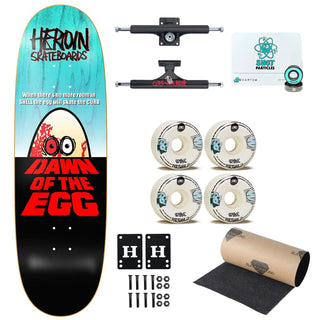 Heroin Premium Skateboard Complete Dawn of the Egg (Assorted) Slappy Trucks SML Wheels and Quantum Snot Particles Bearings