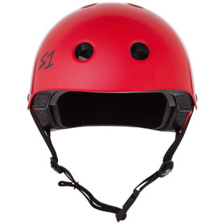 S-One Skateboard Helmet Lifer Red Gloss + 2 Sizing Liners