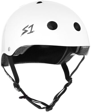 S-One Skateboard Helmet Lifer White Gloss + 2 Sizing Liners