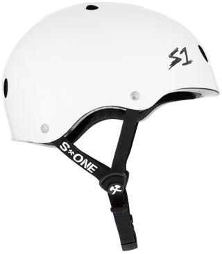 S-One Skateboard Helmet Lifer White Gloss + 2 Sizing Liners