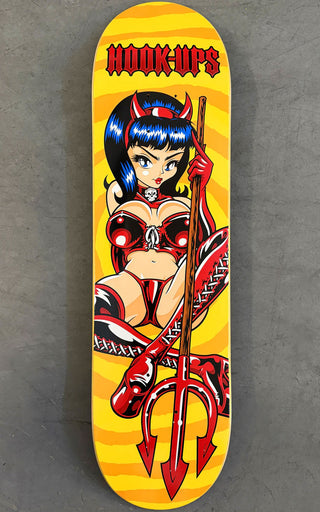 Hook Ups Skateboard Complete Devil Queen 8.25"