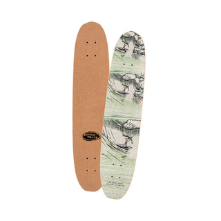The Heated Wheel Skateboard Deck Polarizer Bio Surf Cork Top with Trucks Included