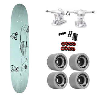 The Heated Wheel Skateboard Complete Polarizer Freeriders Retro Cruiser