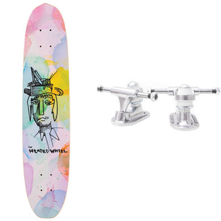 The Heated Wheel Skateboard Deck Polarizer Grasshopper Guy with Trucks Included