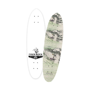 The Heated Wheel Skateboard Deck Fiber Rider Bio Surf Retro Cruiser