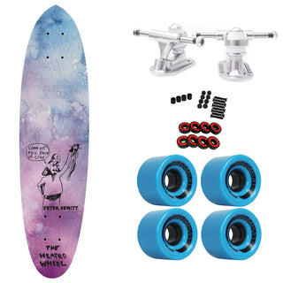 The Heated Wheel Skateboard Complete Fiber Rider Peter Hewitt Retro Cruiser