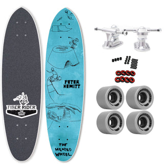 The Heated Wheel Skateboard Complete Peter Hewitt Fiber Rider Retro Cruiser