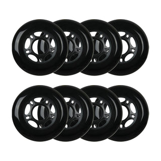Player's Choice Outdoor Inline Skate Wheels - 76mm 89A Black (8-Pack)