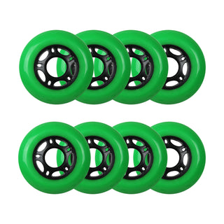 Player's Choice Outdoor Inline Skate Wheels - 76/80 HiLo 89A Green (8-Pack)