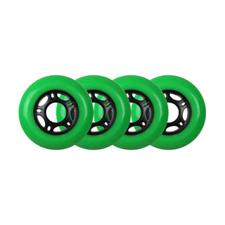 Player's Choice Outdoor Inline Skate Wheels - 80mm 89A Green (4-Pack)