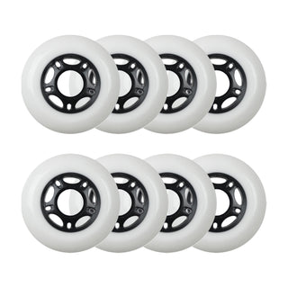 Player's Choice Outdoor Inline Skate Wheels - 80mm 89A White (8-Pack)