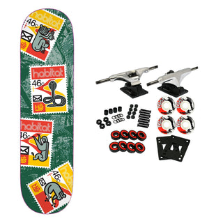 Habitat Skateboard Complete Postage Scatter Red 8.25" x 32.25"