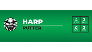 Westside Disc Golf Harp Putt and Approach Origio Burst Blue/Green 176 grams