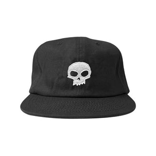 Zero Skateboards Hat Single Skull Applique Strapback Black