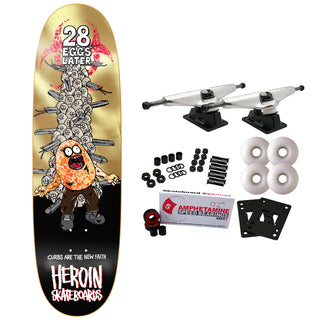 Heroin Skateboard Complete 28 Eggs Later 9.0" x 31.9"