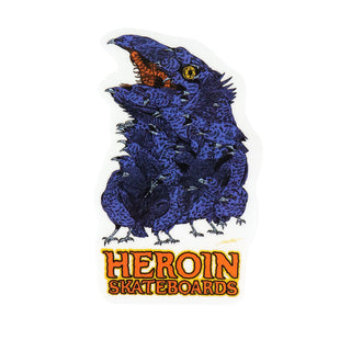 Heroin Skateboard Sticker Nolan Crow Night 3.5" x 5.5"