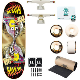 Heroin Premium Skateboard Complete Merged Razoregg Gold Ft. Ace/OJ/Quantum