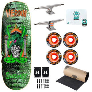 Heroin Premium Skateboard Complete Swampy Knock Off 10.6" x 32.1" Independent Trucks Snot Wheels and Quantum Snot Particles Bearings
