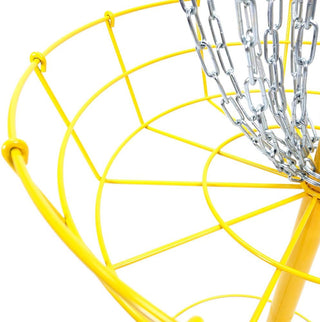Hive Disc Golf Portable Practice Basket Double Chains Yellow