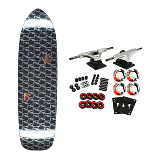 Hockey Skateboard Complete Lonliest Feeling Shaped Black 8.44" x 31.89"