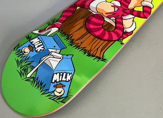 Hook Ups Skateboard Deck Cheshire Cat in Wonderland 8.5" x 32.25"