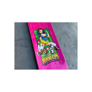 Hook Ups Skateboard Deck Snow White Green 8.5"