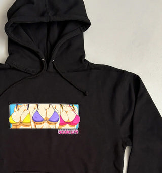 Hook Ups Skateboards Hoody 3 Girls Black
